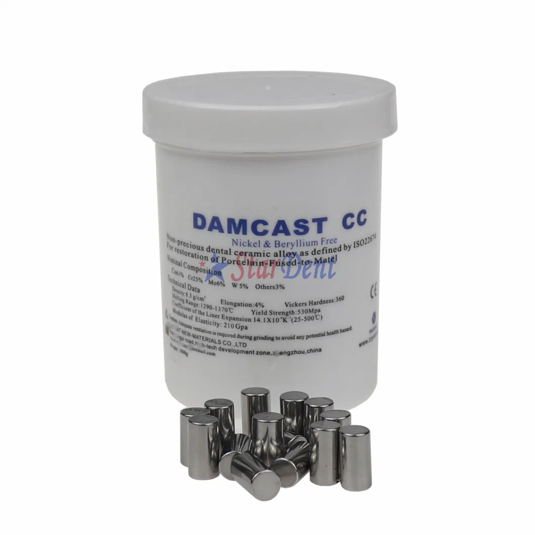 Damcast Cc Ceramic Alloy Nickel & Beryllium Free Dental Material